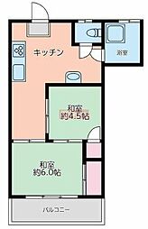 シルバーマンション 2Kの間取図画像