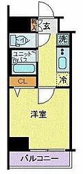 プレスタイル川崎 1Kの間取図画像