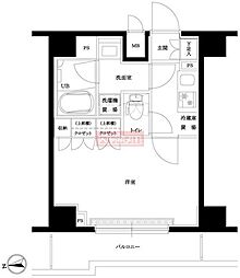 ルーブル横濱矢向 1Kの間取図画像