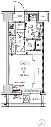 スパシエソリデ横浜鶴見 1Kの間取図画像