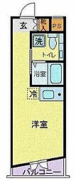 GSプラザ鶴見駅前ビル ワンルームの間取図画像