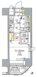 SHOKENレジデンス横浜鶴見4 1Kの間取図画像