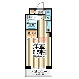 ヴィラリッツ鶴見中央 ワンルームの間取図画像