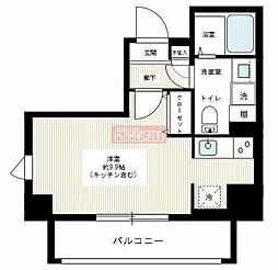 ヴェルト川崎イースト ワンルームの間取図画像