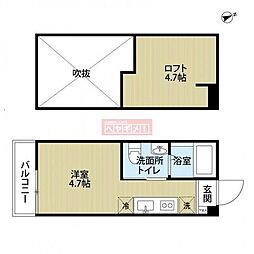 Primo ワンルームの間取図画像