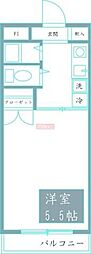 ハイタウン川崎 1Kの間取図画像
