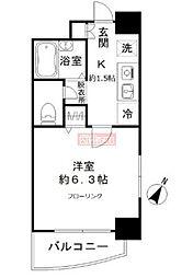 クレール本町 1Kの間取図画像