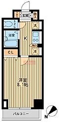 カッシア川崎レジデンス 1Kの間取図画像