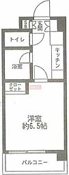 悠々コート西蒲田 1Kの間取図画像