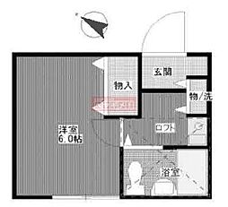 プチフォーレ 1Kの間取図画像