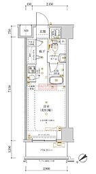 スパシエ東神奈川 ワンルームの間取図画像