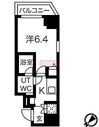 スパシエルクス横濱鶴見 1Kの間取図画像