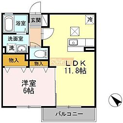 フォレスト四谷 1LDKの間取図画像