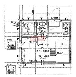 TM渡田 ワンルームの間取図画像