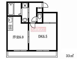 ガーデンマツイ 1LDKの間取図画像