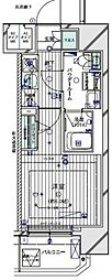 メインステージ川崎クロシア1 1Kの間取図画像