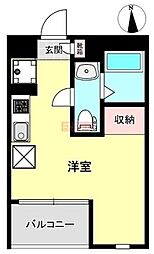 LOTUS平和島EAST ワンルームの間取図画像