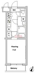 グランヴァン西馬込4 1Kの間取図画像