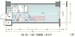 RESIDIA多摩川 1Kの間取図画像
