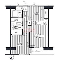 ベイイースト 2LDKの間取図画像