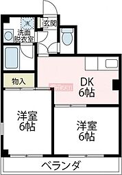 ミキハウス 2DKの間取図画像