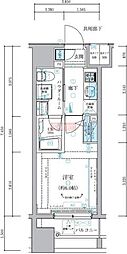 メインステージ平和島2 1Kの間取図画像