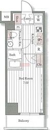 ドゥーエ大森 1Kの間取図画像