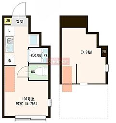 MIKI ワンルームの間取図画像
