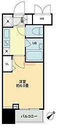 クロスレジデンス蒲田 1Kの間取図画像