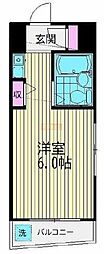 エピナール西蒲田 1Kの間取図画像