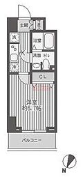 レジディア蒲田 1Kの間取図画像