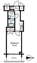 ヴェルト川崎プラッツ 1Kの間取図画像