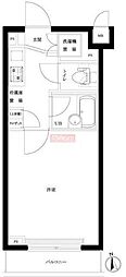 ルーブル大鳥居 1Kの間取図画像