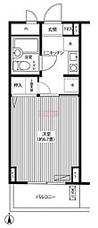 サンハイム ワンルームの間取図画像