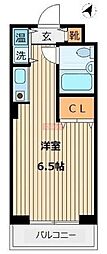 ヴィラリッツ鶴見中央 1Kの間取図画像
