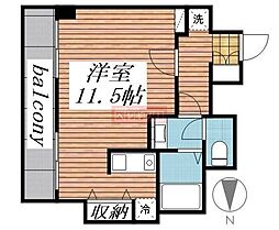 モカネスト久が原 ワンルームの間取図画像