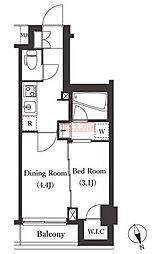 アークマーク大森西 1DKの間取図画像
