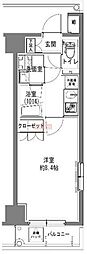 TLRRESIDENCEOTORII 1Kの間取図画像