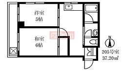 フラットエクセル 2Kの間取図画像