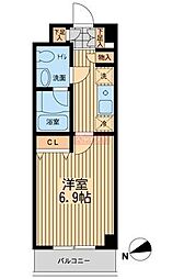 ライブコート大鳥居 1Kの間取図画像