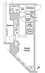 COMFORIA蒲田 ワンルームの間取図画像