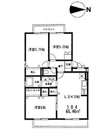 ヴォルス 3LDKの間取図画像