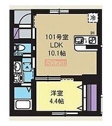 グランキャストノヴァ 1LDKの間取図画像