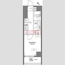 プラウドフラット蒲田 1Kの間取図画像