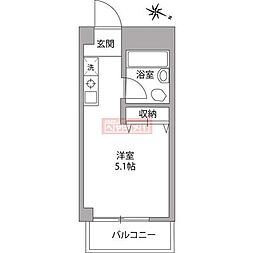 セントラル大森 ワンルームの間取図画像