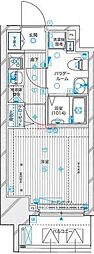 メインステージ蒲田6エグザ 1Kの間取図画像