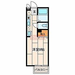 アーバンスクエア ワンルームの間取図画像