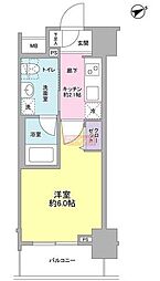 サンピエス大森 1Kの間取図画像