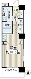 エクセル川崎WEST ワンルームの間取図画像