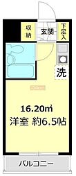 エクセレント蒲田 ワンルームの間取図画像